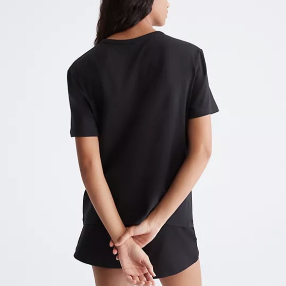 Calvin Klein Modern Cotton Lounge Crewneck T-Shirt Black Women Pajama QS6890 001 - Picture 3 of 6